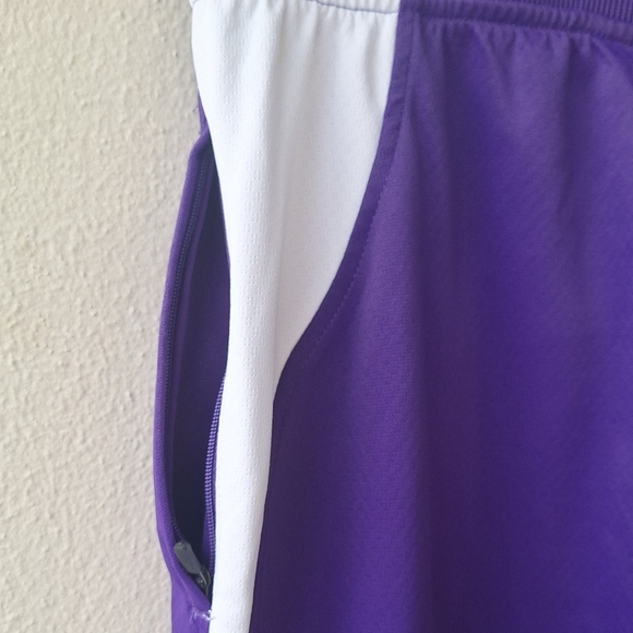 Nike Mystic Warm Up Dry Fit Purple Side Pocket White Womens Pants Size S NWOT - Picture 3 of 6